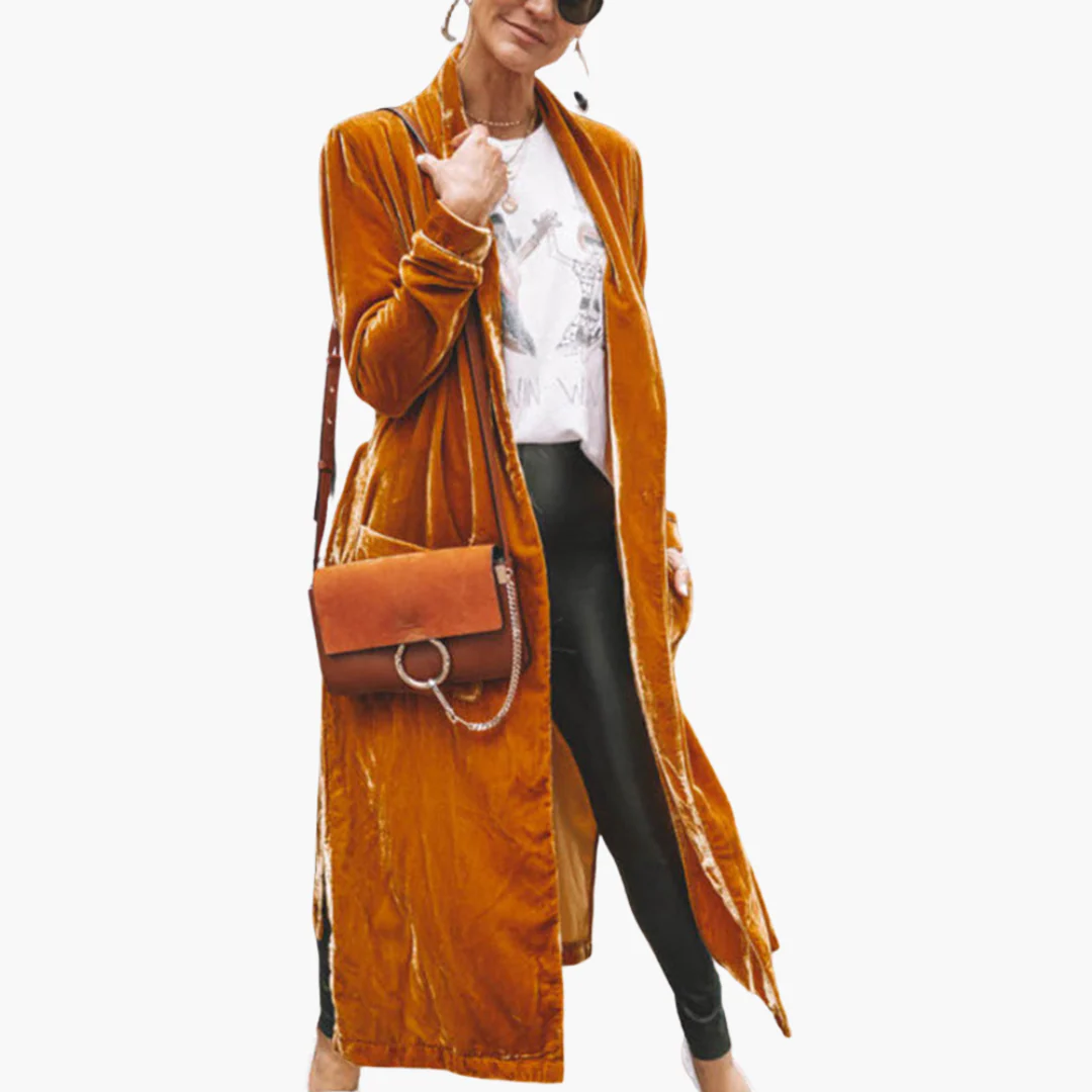 Damen Strickjacke lang mit offenem Vorderteil und langen Ärmeln - Image 7