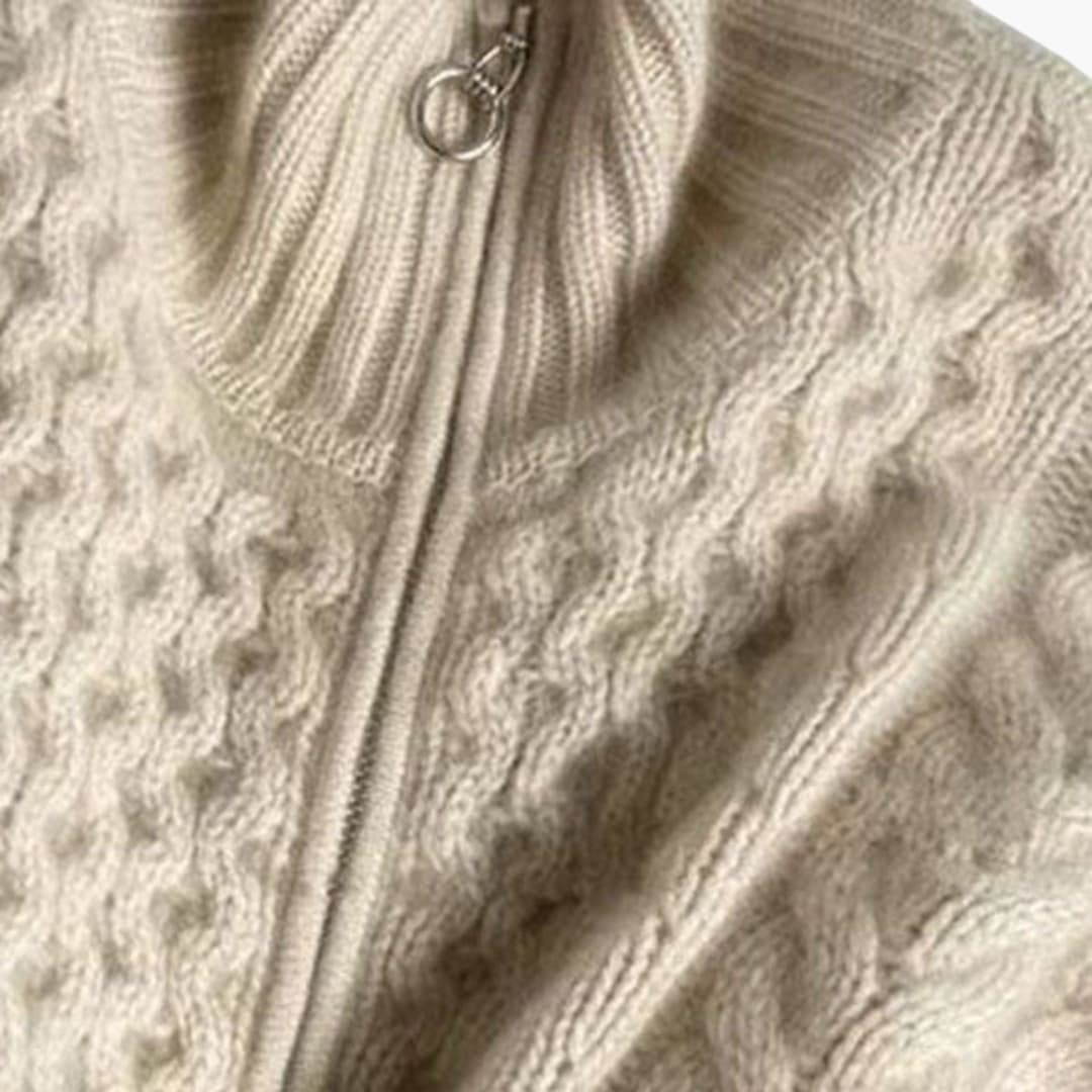 Damen Strickjacke mit hohem Kragen und Reißverschluss - Image 2