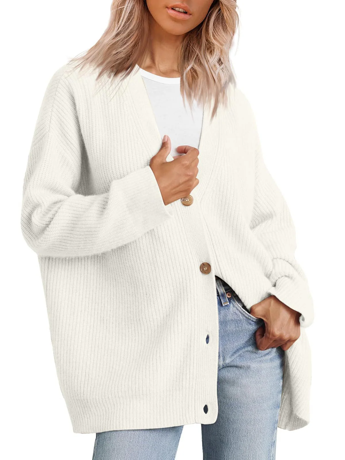 Damen Strickjacke mit Knöpfen - Image 7