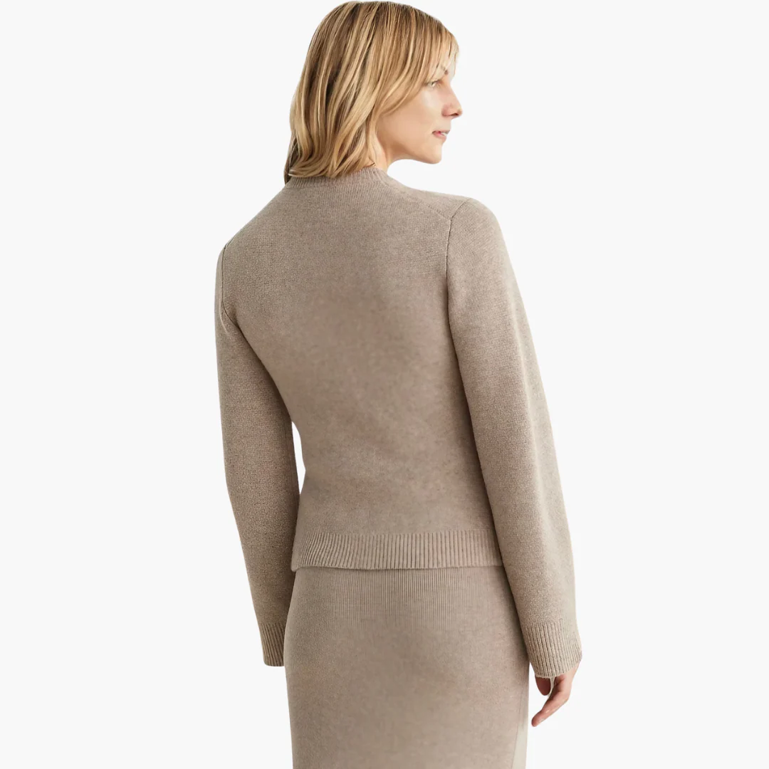 Damen Strickjacke mit Knöpfen und Rundhalsausschnitt - Image 7