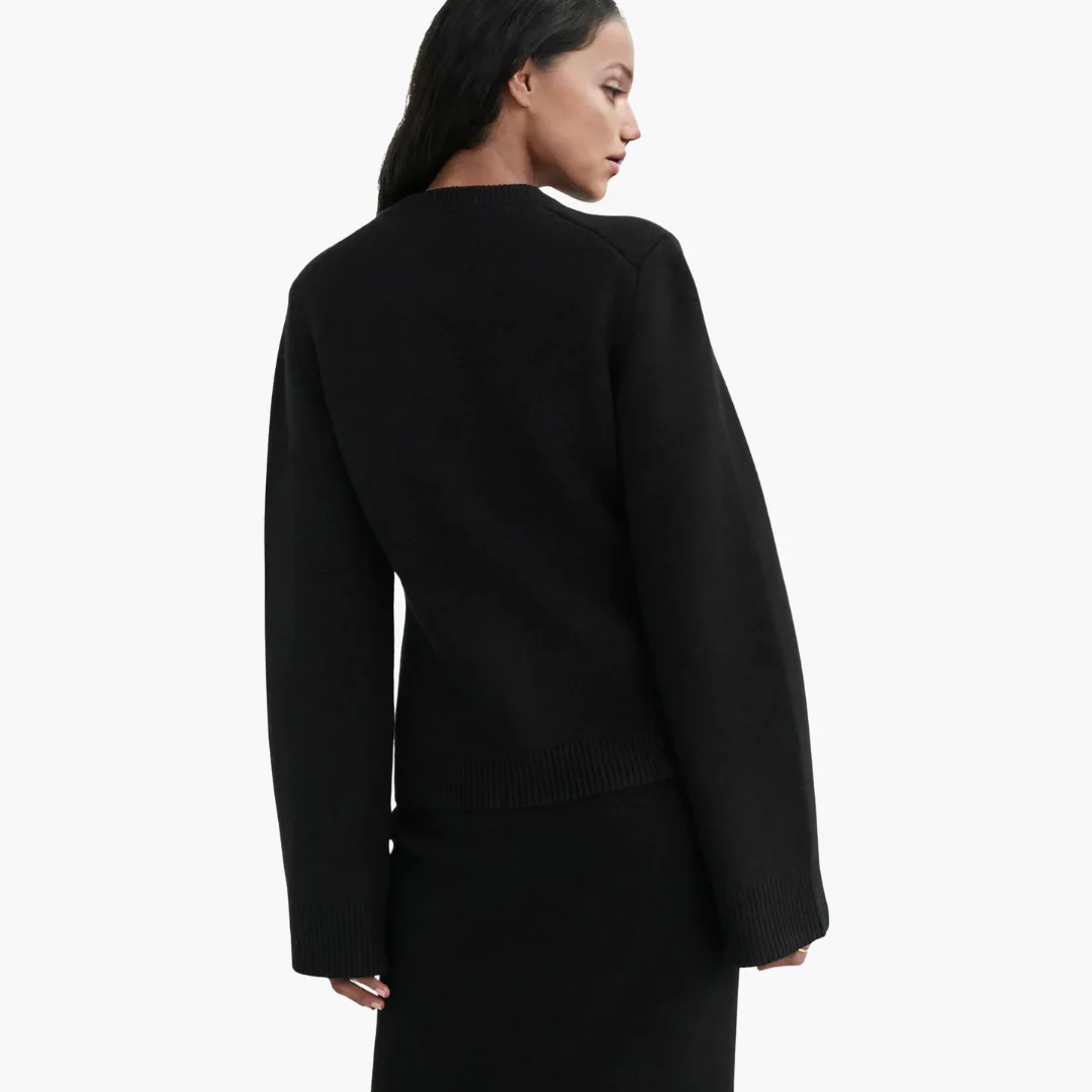 Damen Strickjacke mit Knöpfen und Rundhalsausschnitt - Image 9