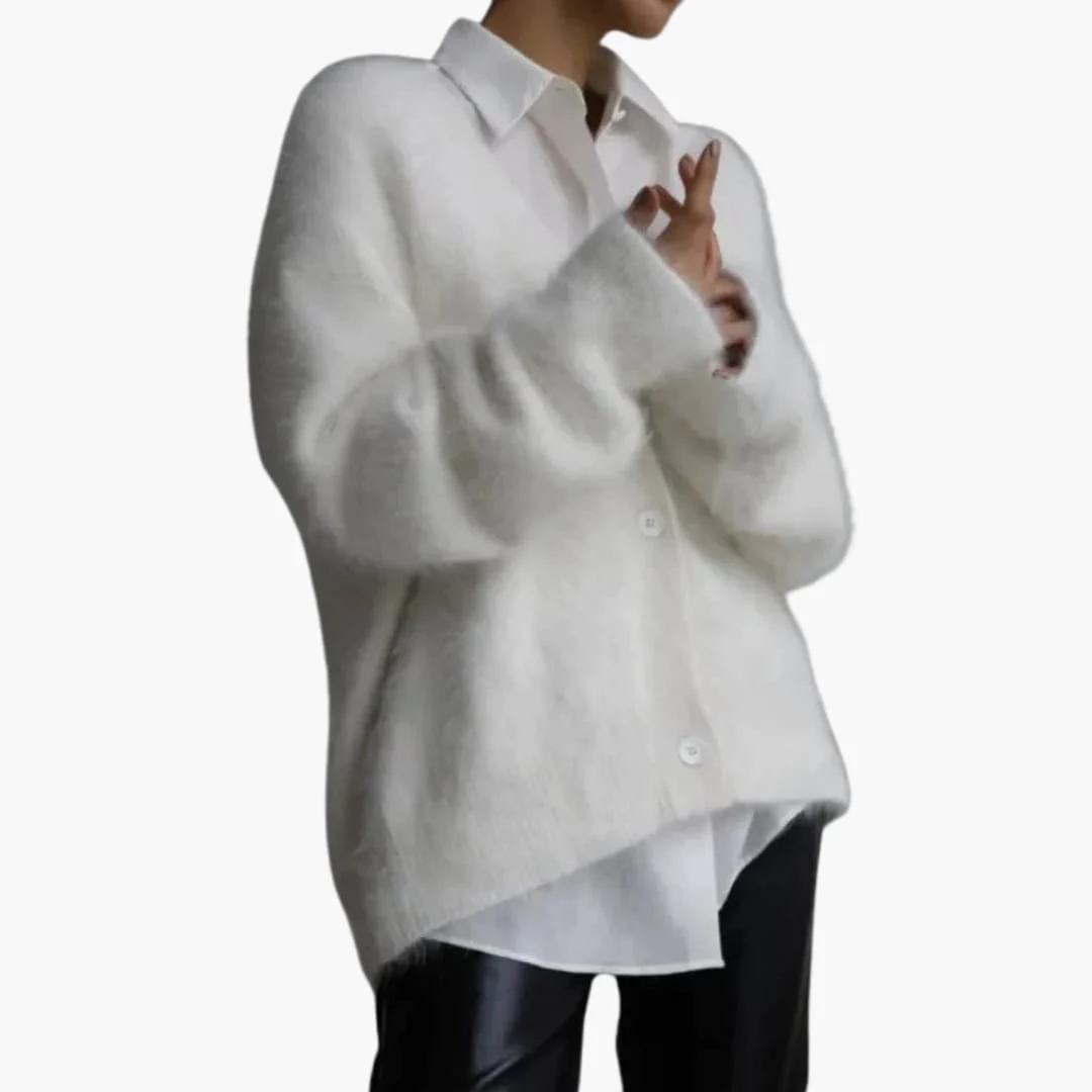 Damen Strickjacke mit Knopfleiste und langen Ärmeln - Image 3