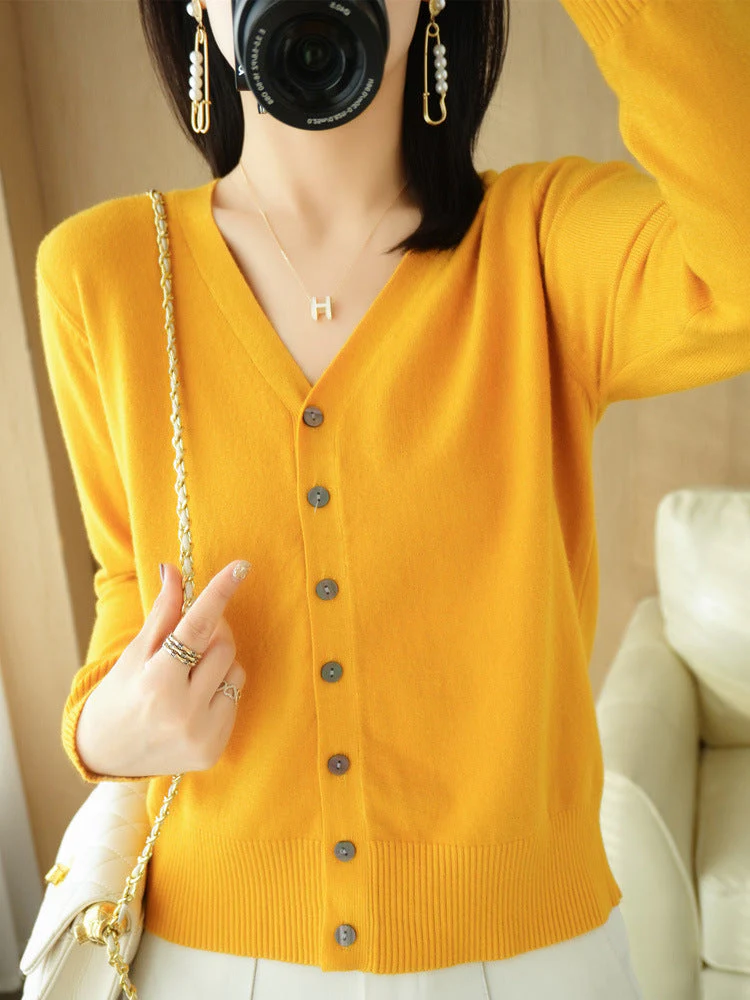Damen Strickjacke mit V-Ausschnitt | Lässig - Image 7