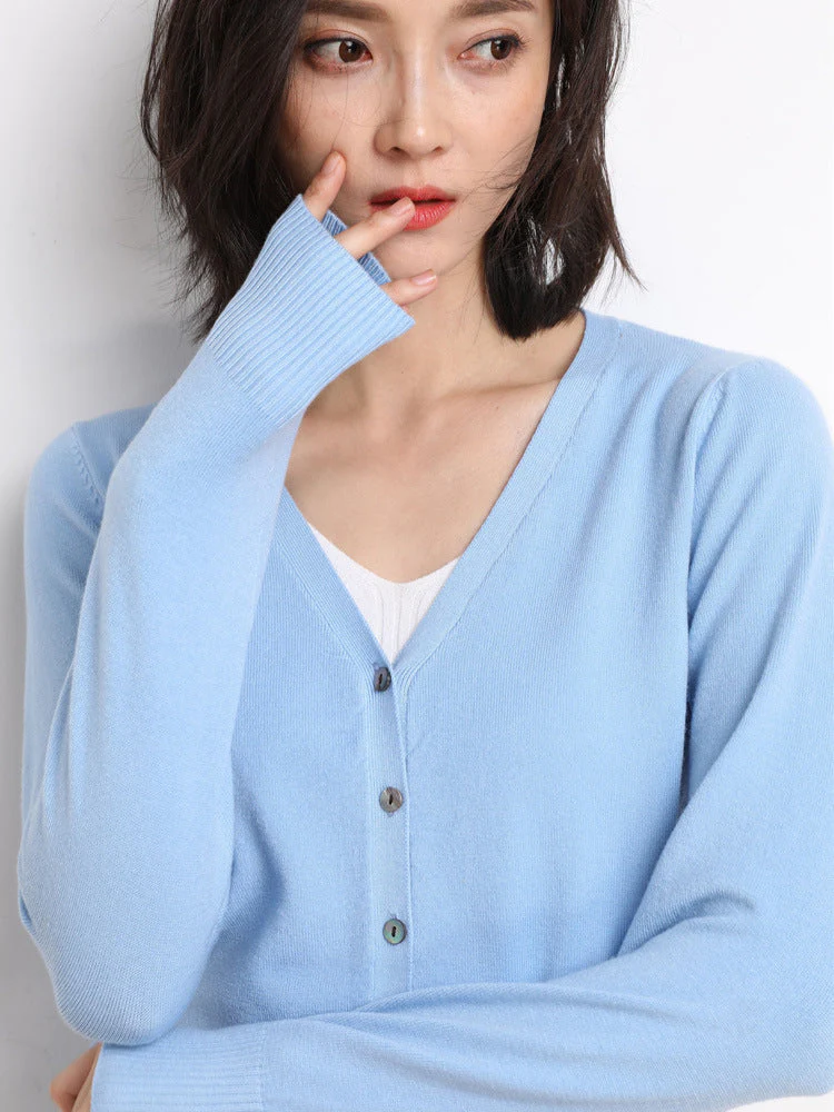 Damen Strickjacke mit V-Ausschnitt | Lässig - Image 8