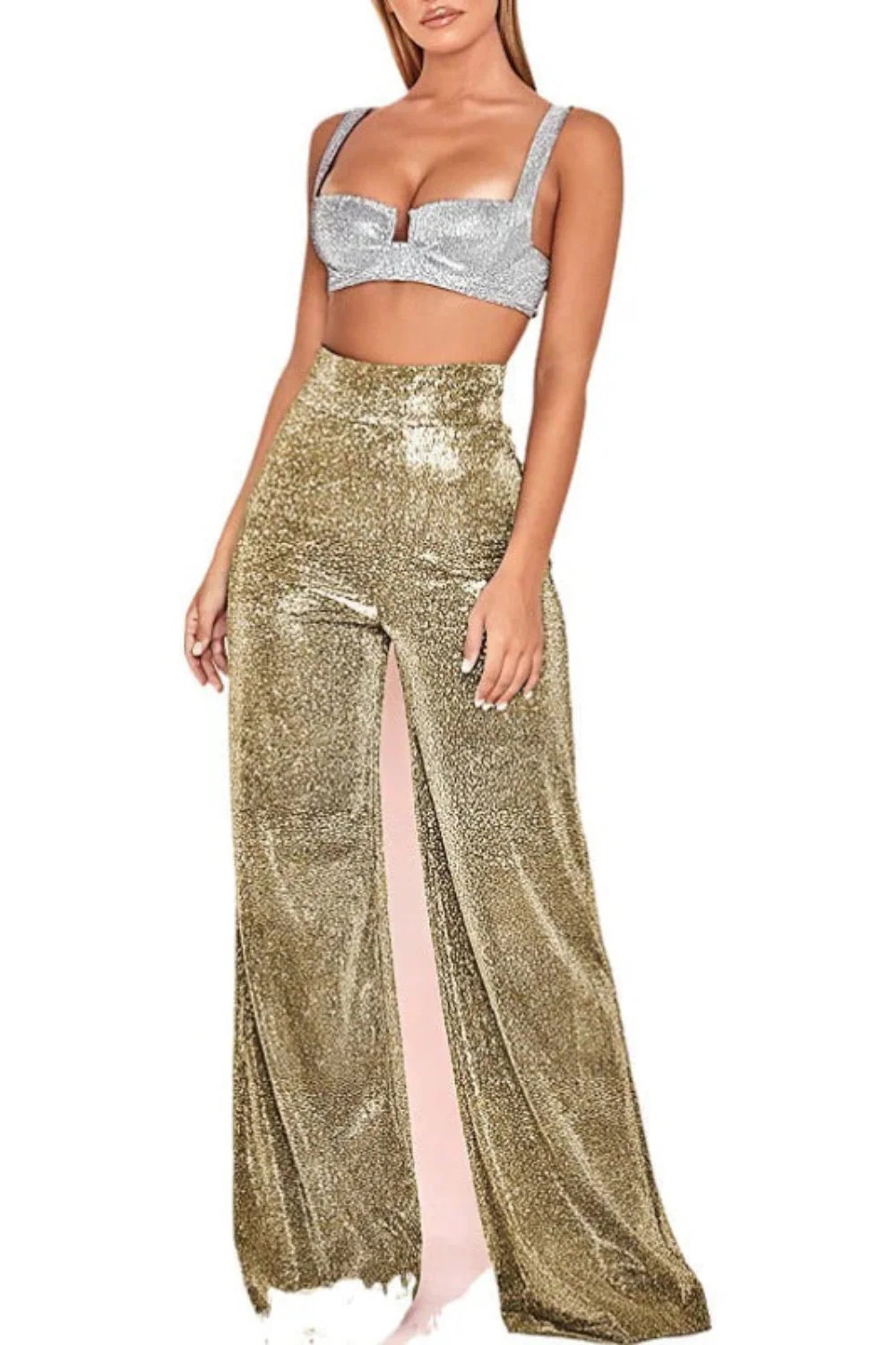 Damen stylische Glitzerhose | Baggy - Image 2