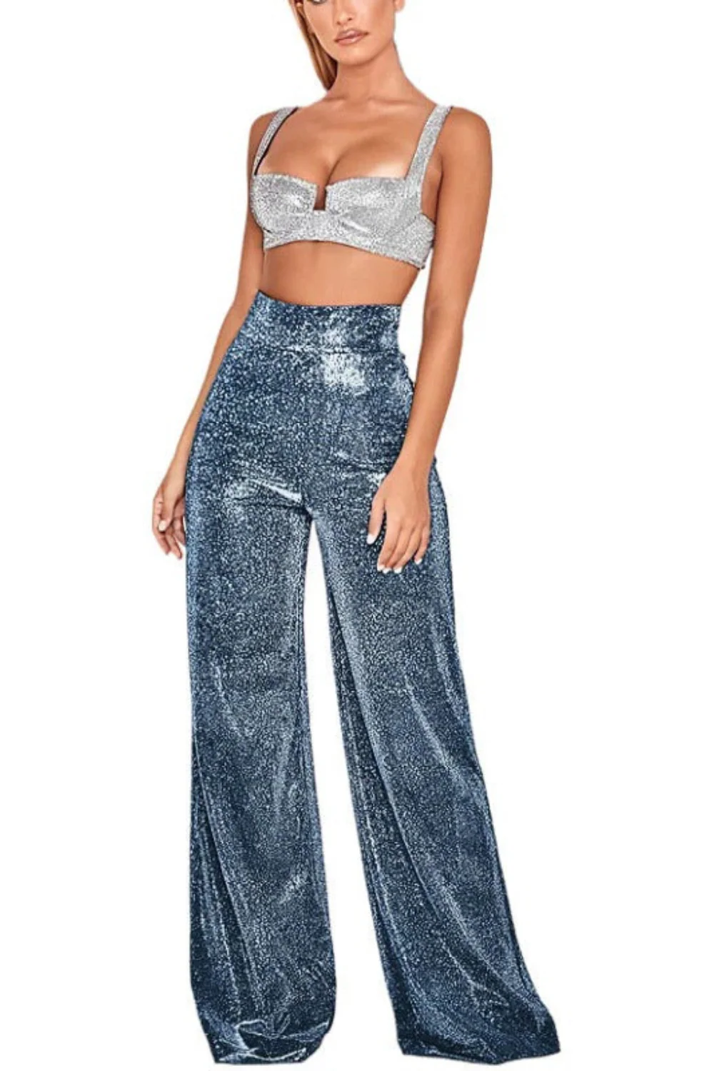 Damen stylische Glitzerhose | Baggy - Image 4
