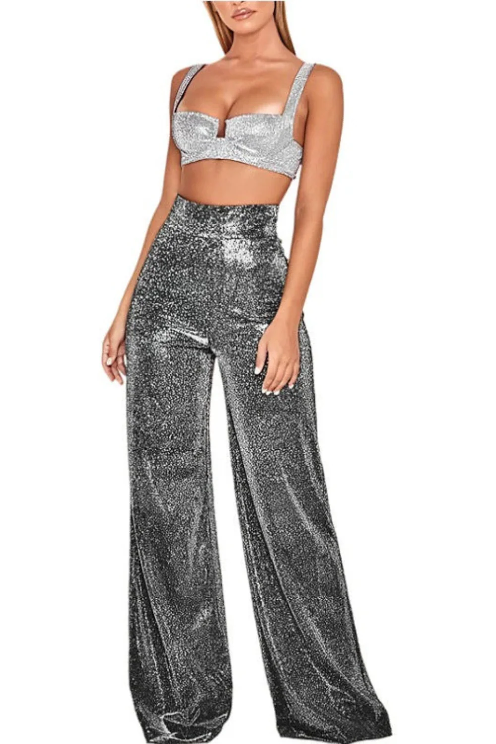 Damen stylische Glitzerhose | Baggy - Image 5