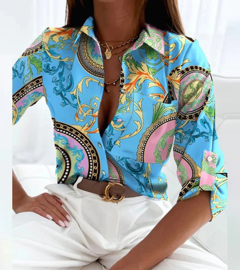 Damen stylische Langarmbluse | Bedrucken - Image 8