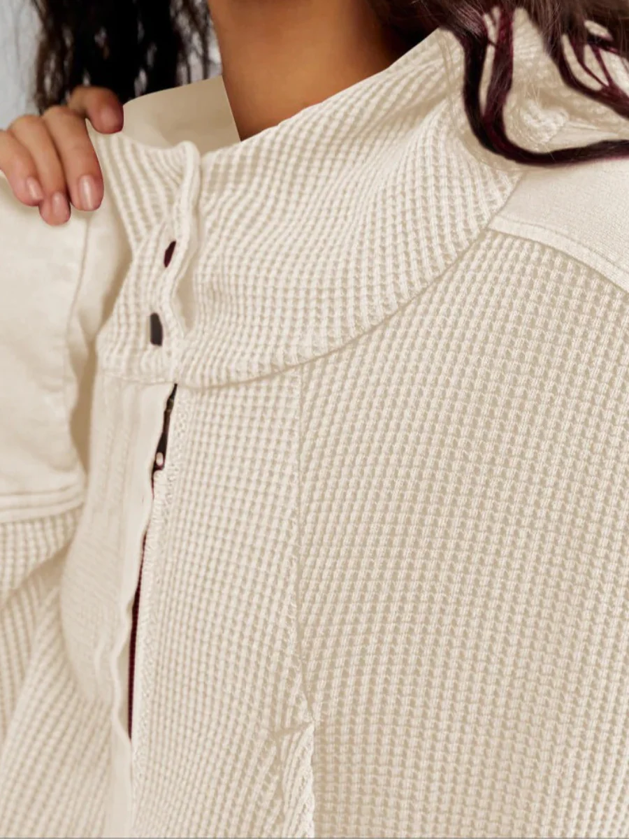 Damen stylische Waffel-Kapuzenjacke | Leichte - Image 11