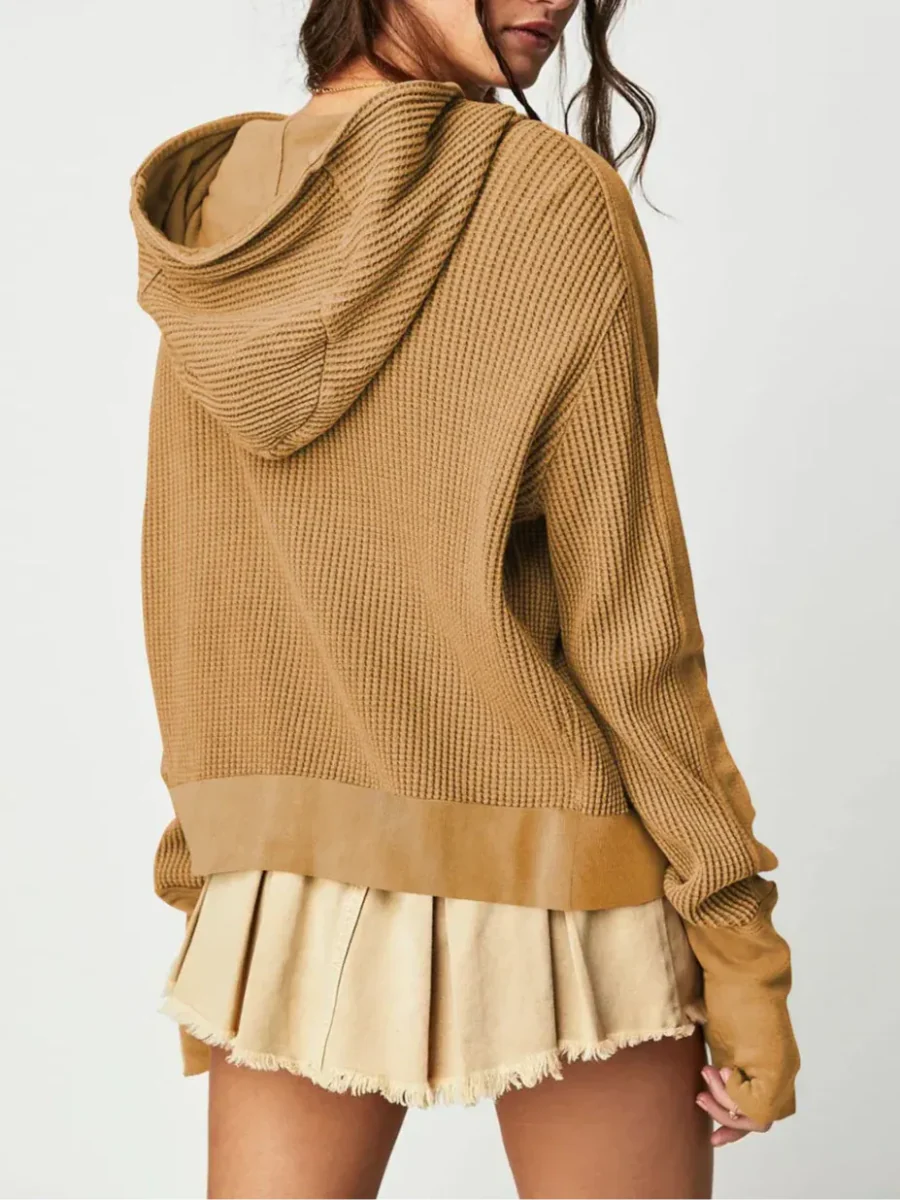 Damen stylische Waffel-Kapuzenjacke | Leichte - Image 14