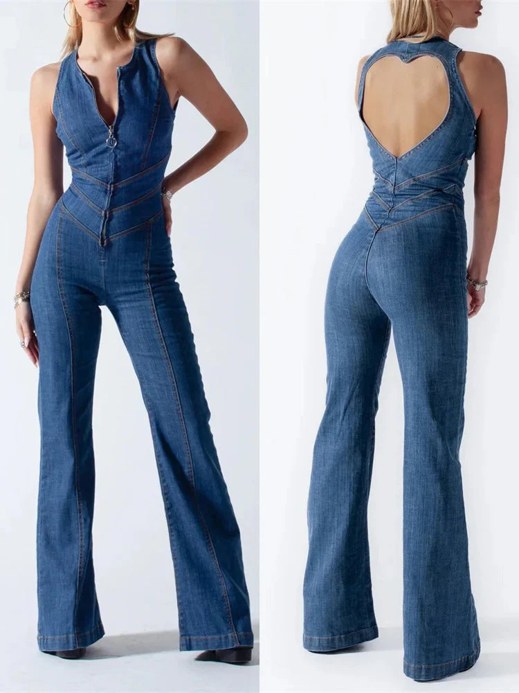 Damen stylischer Denim-Jumpsuit | Sommer - Image 5