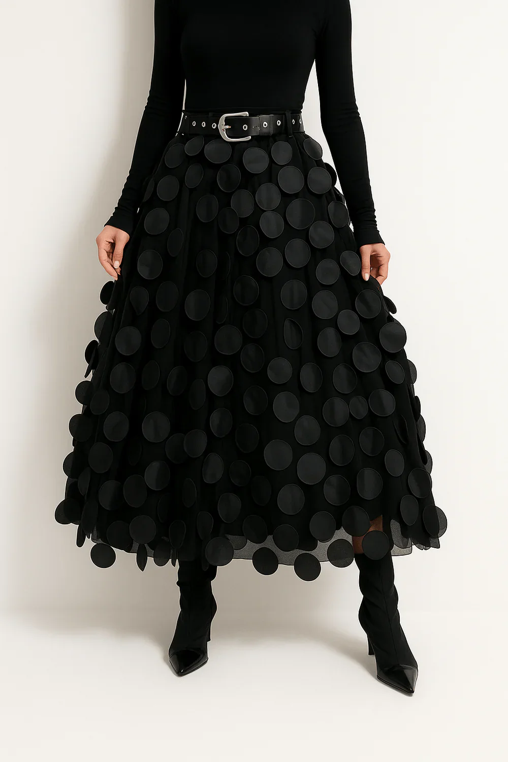 Damen stylischer Vintage-Midirock | Lang - Image 2