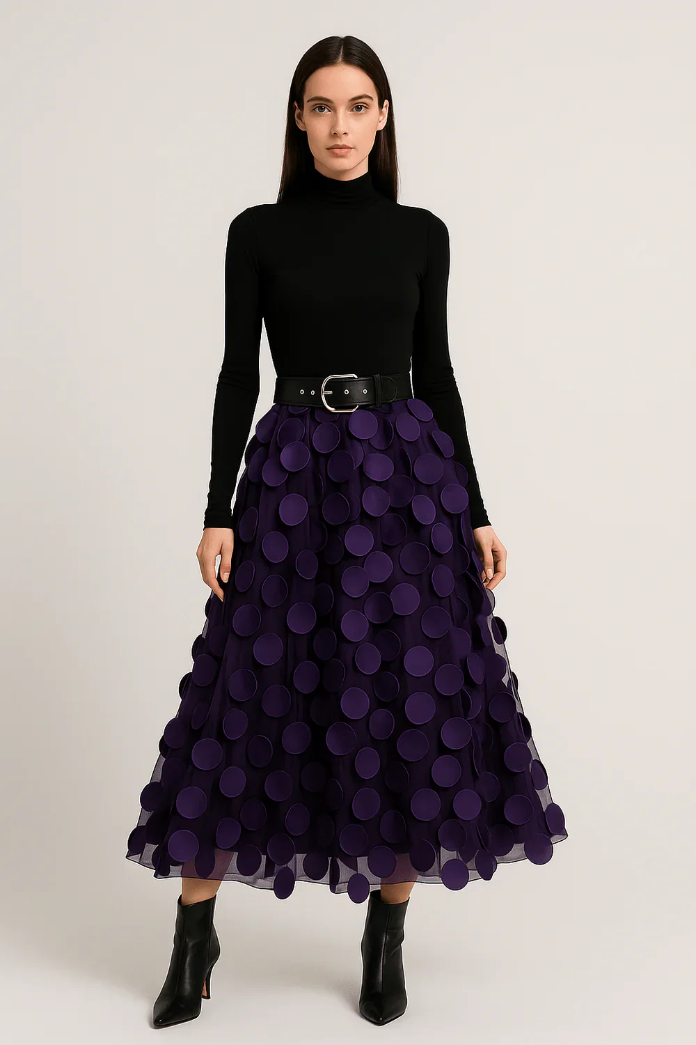 Damen stylischer Vintage-Midirock | Lang - Image 5