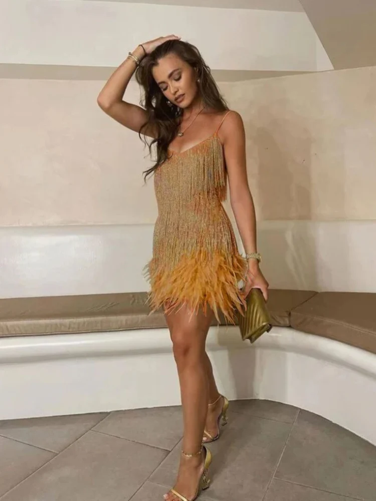 Damen stylisches Fransen-Cocktailkleid | Mini - Image 2