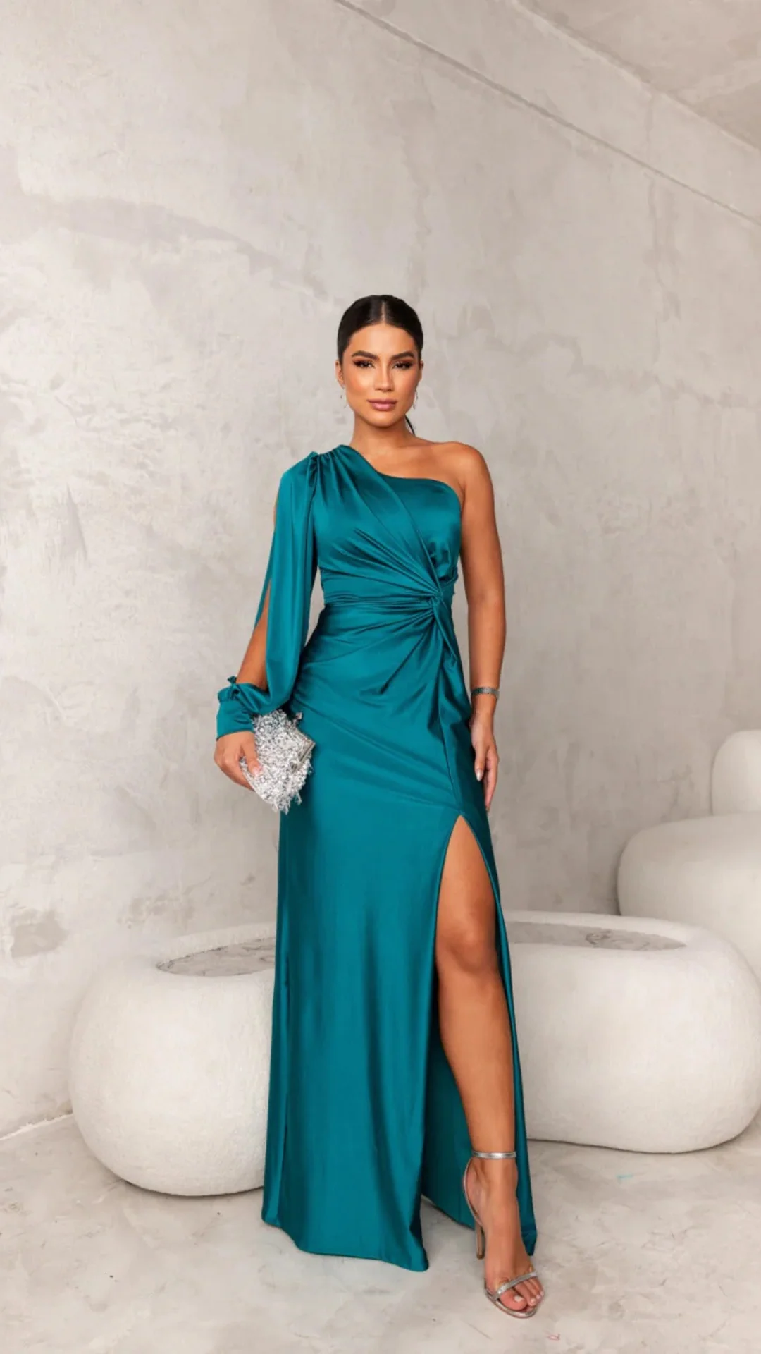 Damen stylisches One-Shoulder-Kleid für Hochzeitsgäste | Maxi - Image 11
