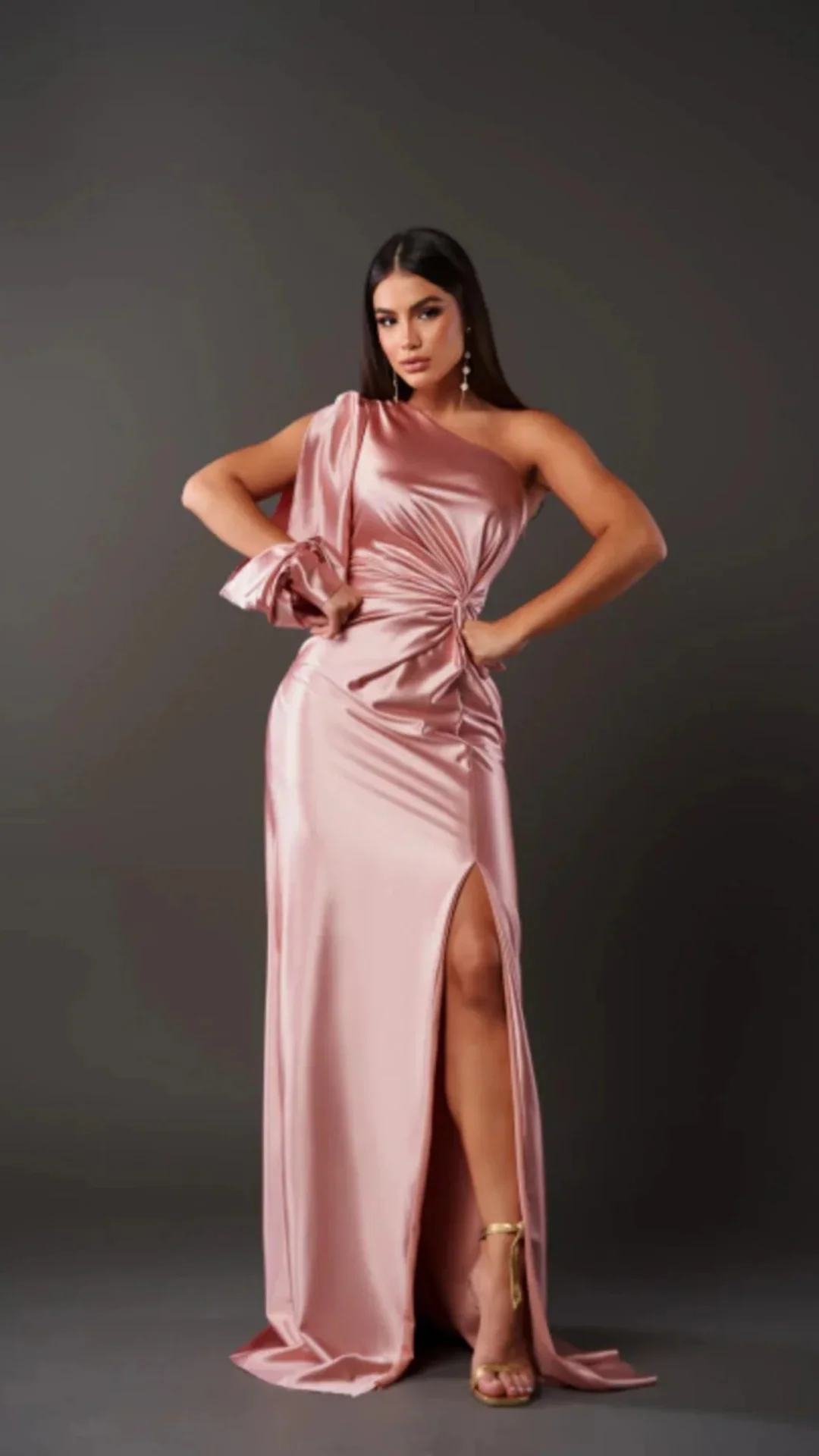 Damen stylisches One-Shoulder-Kleid für Hochzeitsgäste | Maxi - Image 5
