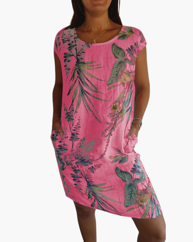 Damen T-Shirt Kleid | Lockeres Sommerkleid mit Print - Image 2
