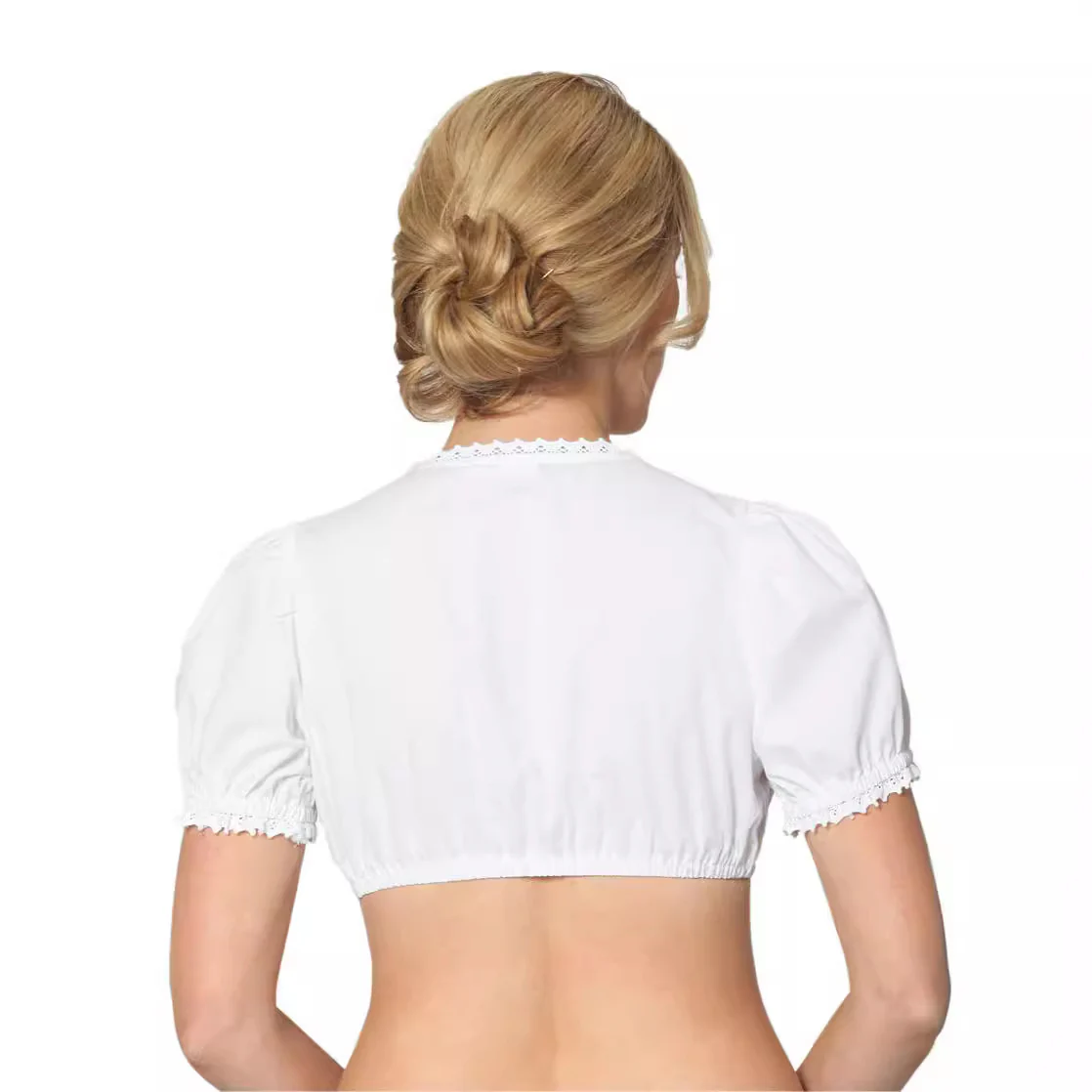 Damen Tracht Weiß Oktoberfest Dirndl Bluse - Image 2
