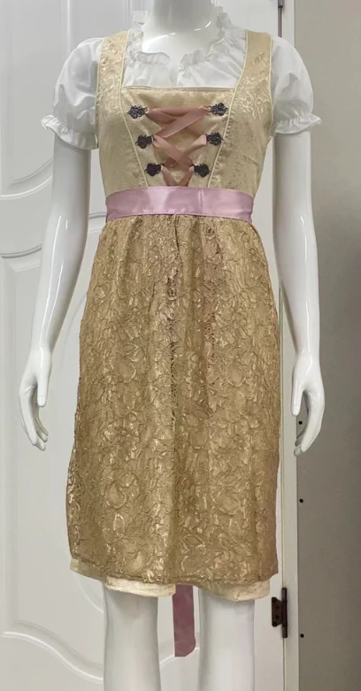 Damen Traditionell Midi Oktoberfest Dirndl Kleid - Image 2