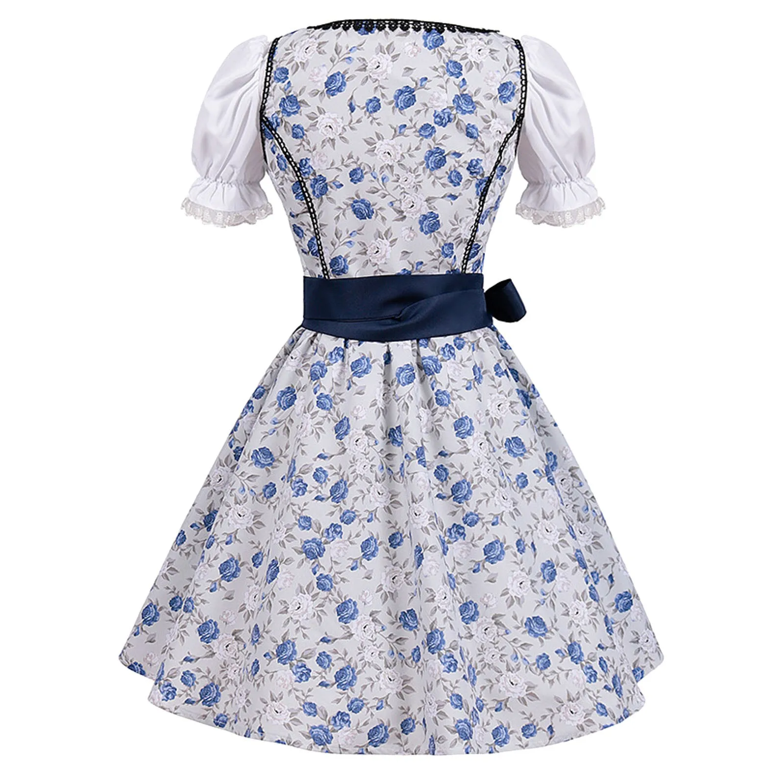 Damen Traditionelles Blau Oktoberfest Dirndl Kleid - Image 2