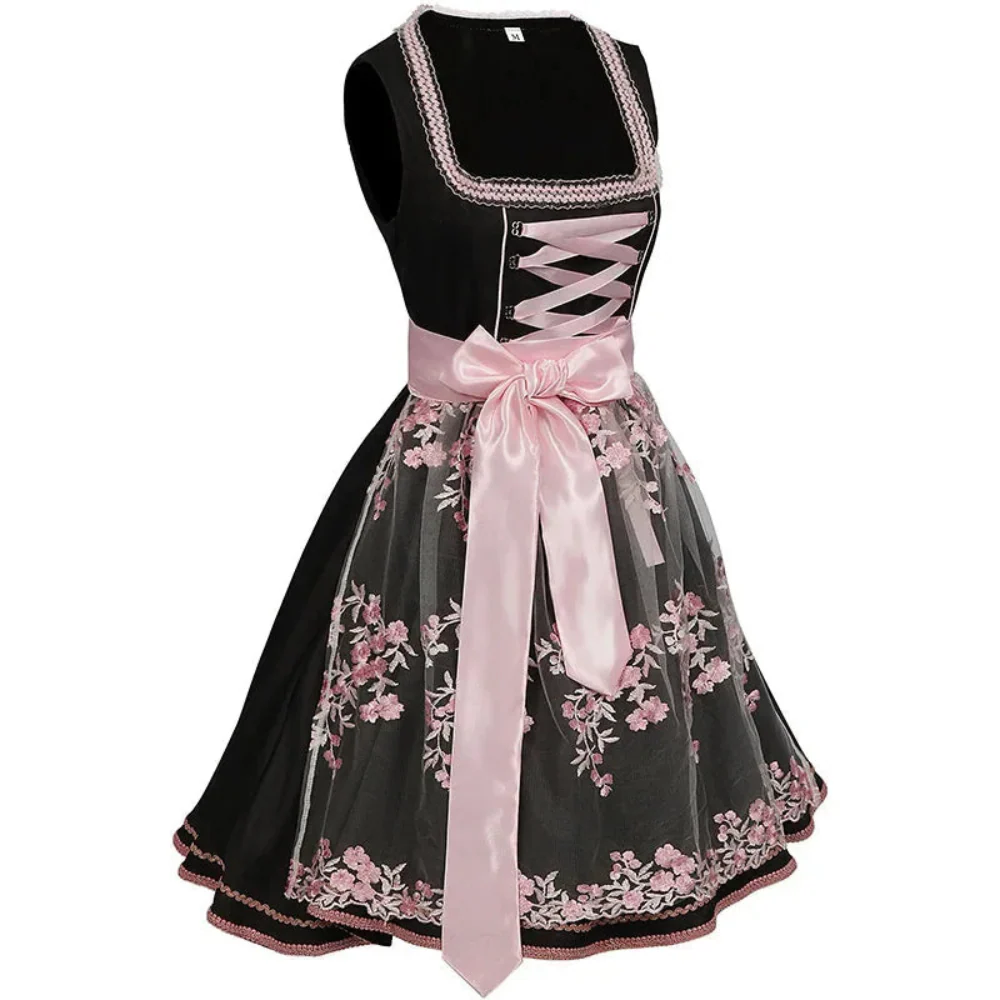 Damen Traditionelles Dirndlkleid mit Stickerei | Midi - Image 2