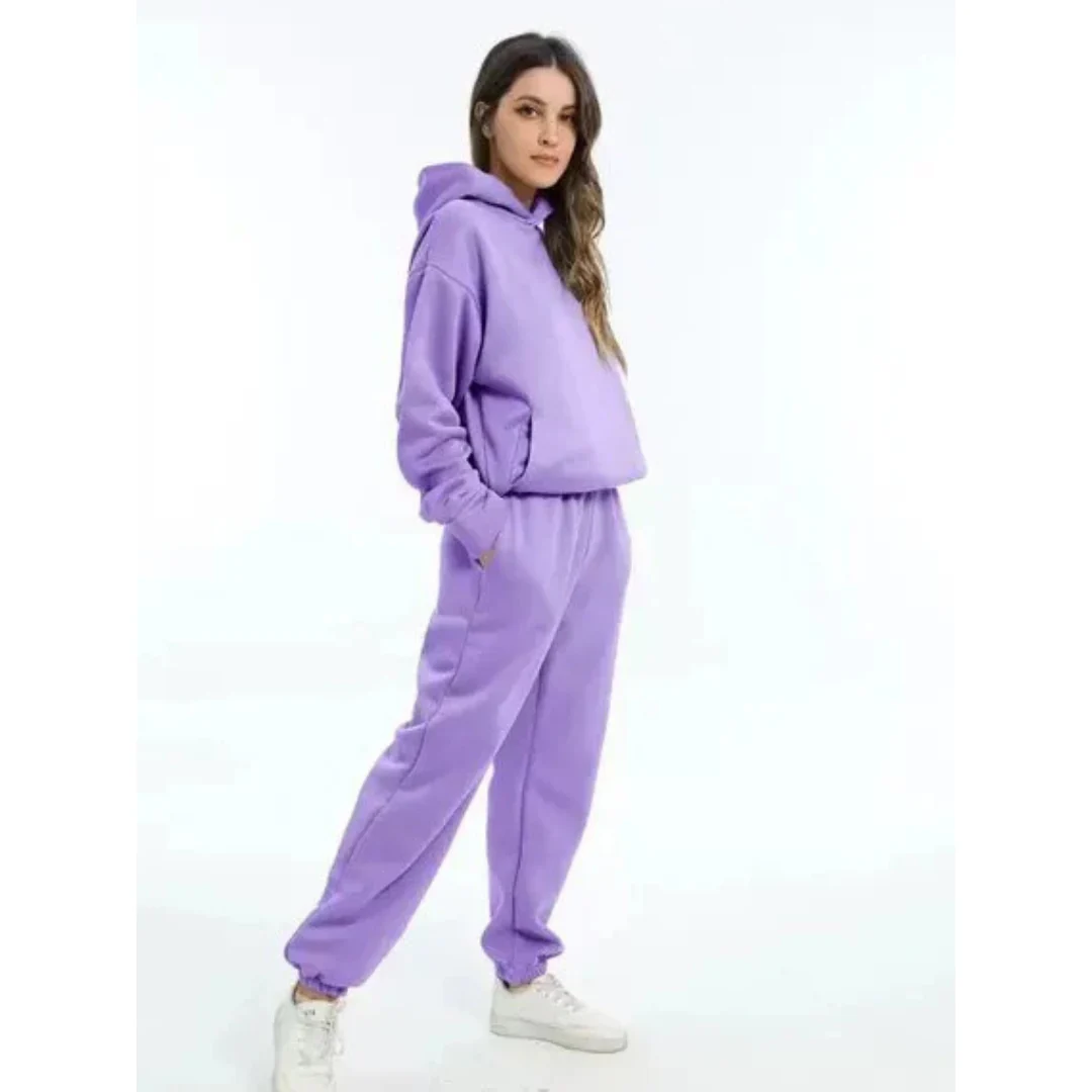 Damen Trainingsset | Zweiteiliges Oversize-Set Lässig - Image 4