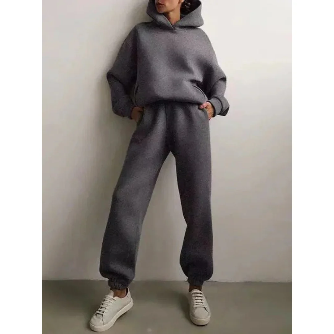 Damen Trainingsset | Zweiteiliges Oversize-Set Lässig - Image 6