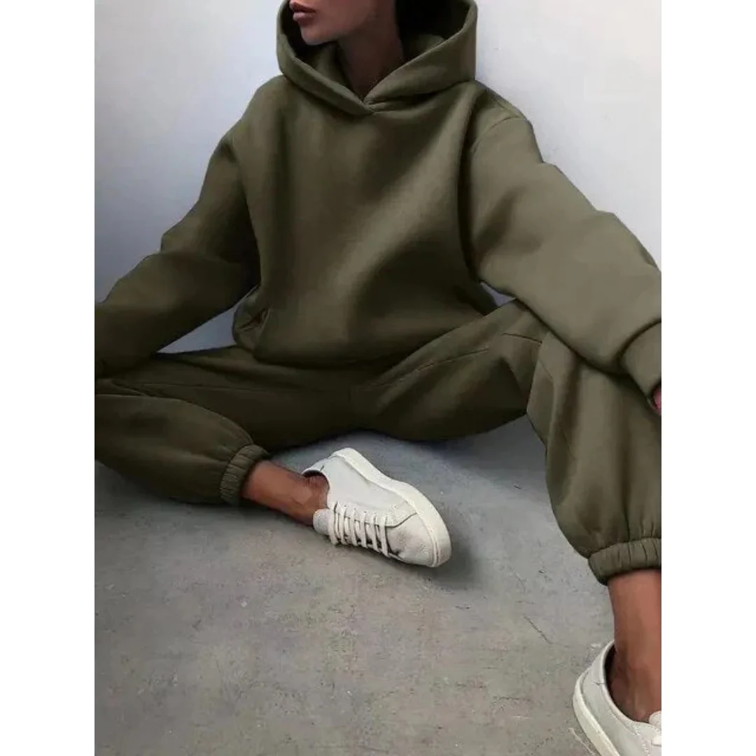 Damen Trainingsset | Zweiteiliges Oversize-Set Lässig - Image 9