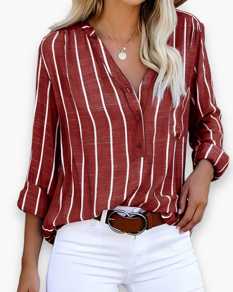 Damen Trendige Gestreifte Hemd | Elegante Stil - Image 2