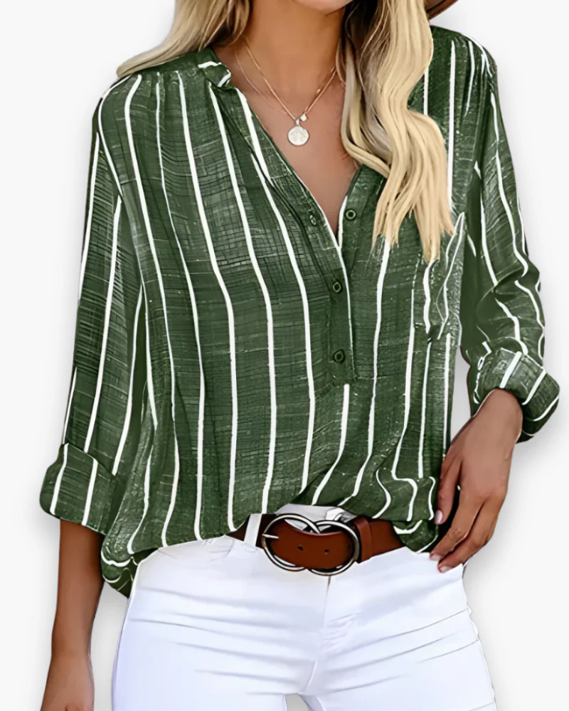 Damen Trendige Gestreifte Hemd | Elegante Stil - Image 4