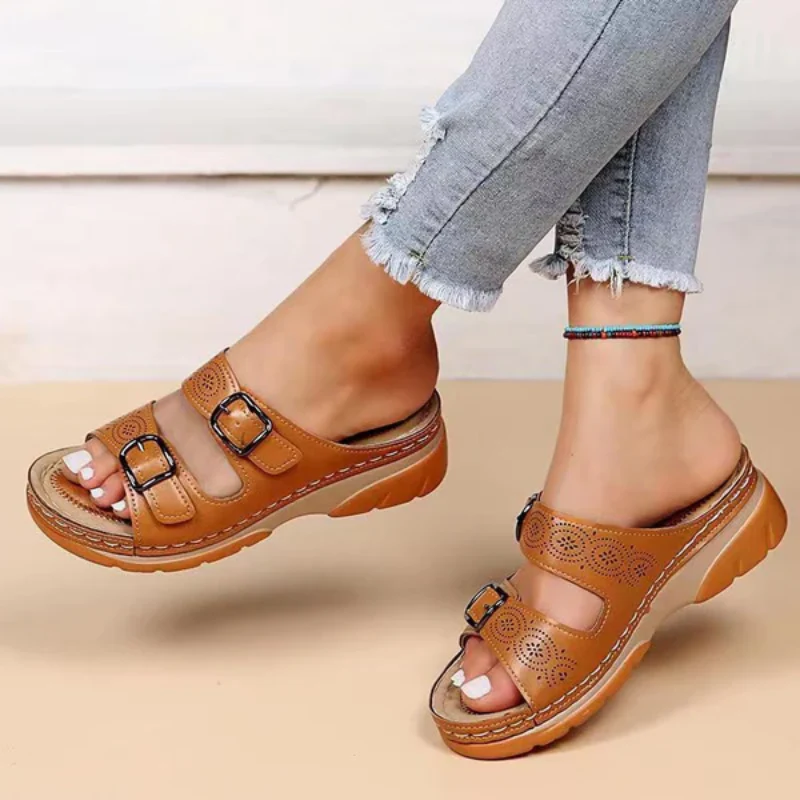 Damen trendige Sommersandalen | Plateau - Image 2