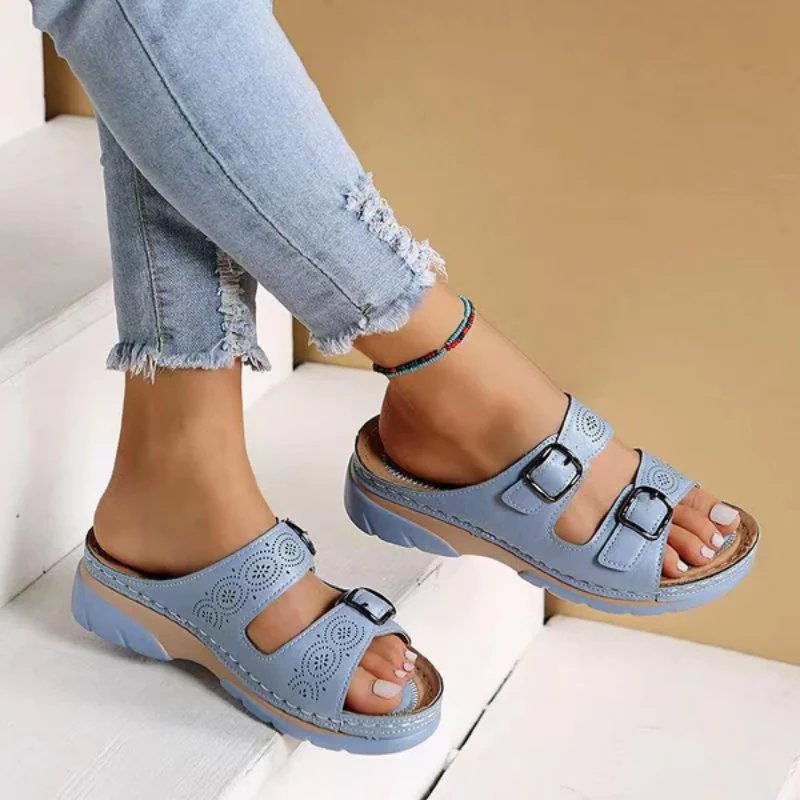 Damen trendige Sommersandalen | Plateau - Image 6
