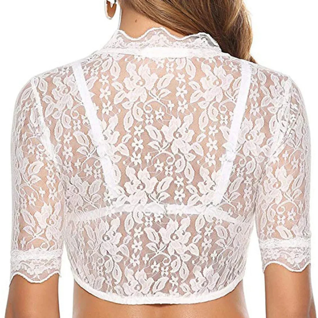 Damen V-Ausschnitt Oktoberfest Dirndl Bluse - Image 5