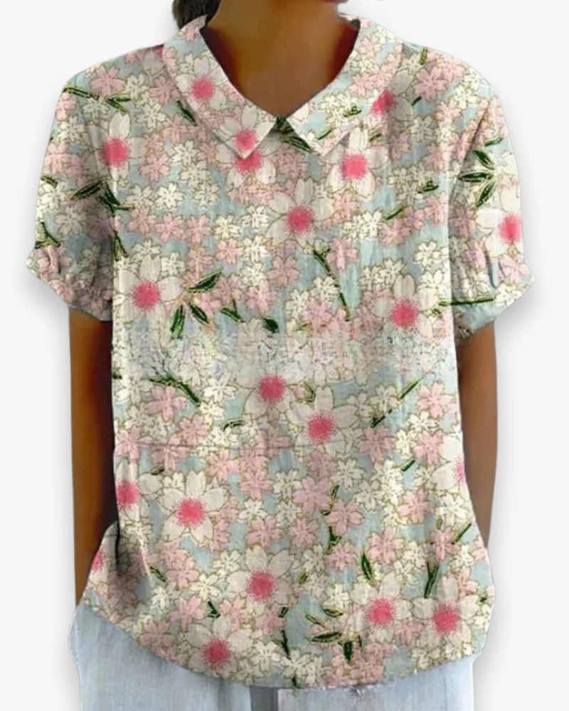 Damen Verspielt Blumendruck Hemdbluse | Locker - Image 6