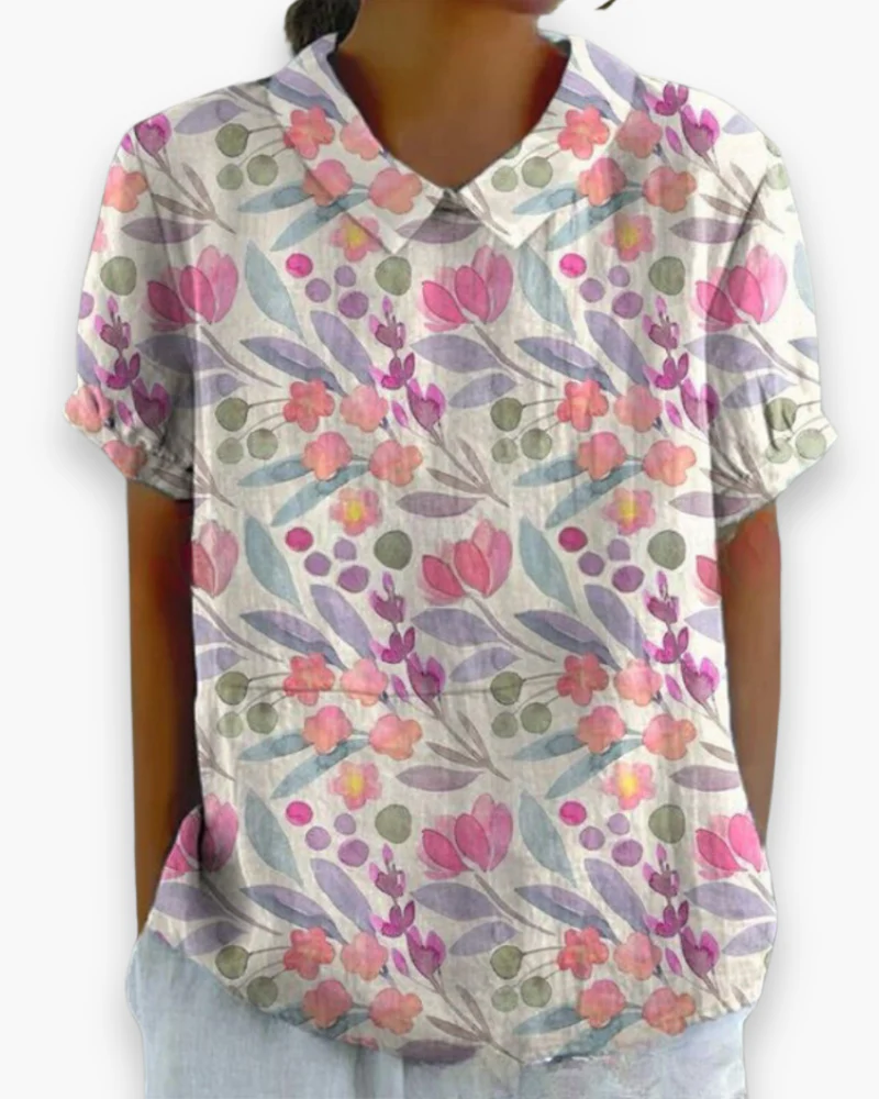 Damen Verspielt Blumendruck Hemdbluse | Locker - Image 9