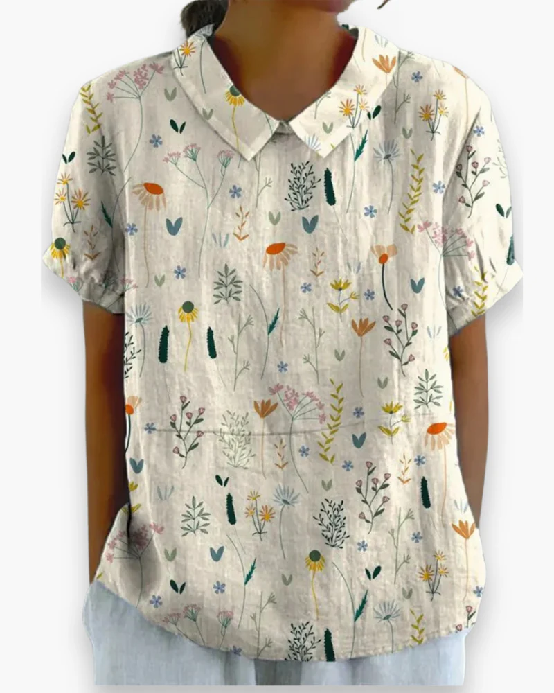 Damen Verspielte Wildblumen Bluse | Sommerlich Elegant - Image 2