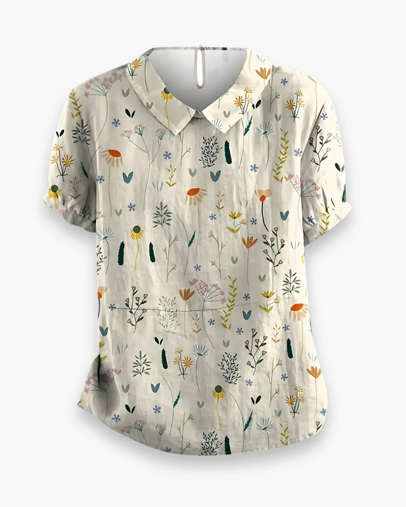 Damen Verspielte Wildblumen Bluse | Sommerlich Elegant - Image 3