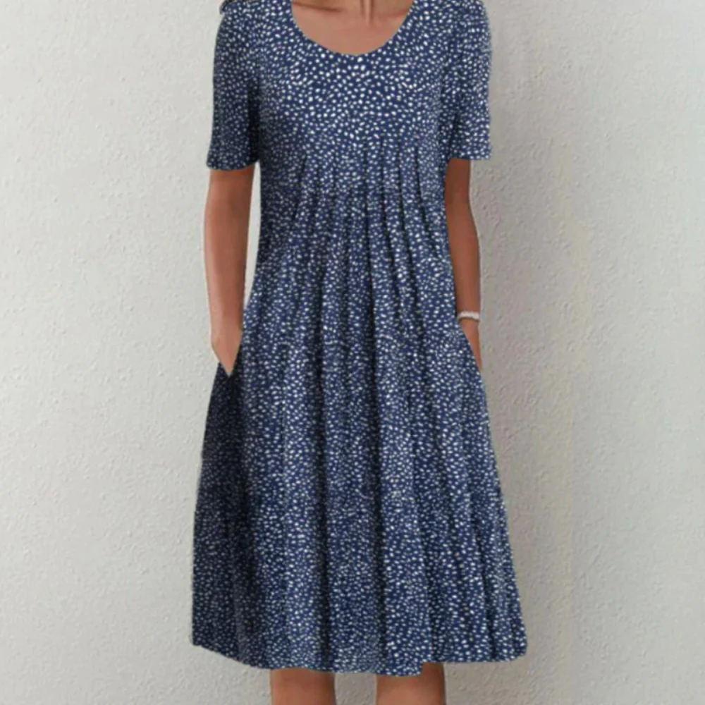 Damen Verspieltes Bedrucktes Kleid | Midi - Image 3