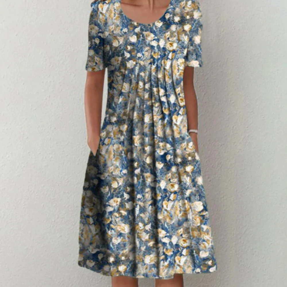 Damen Verspieltes Bedrucktes Kleid | Midi - Image 5