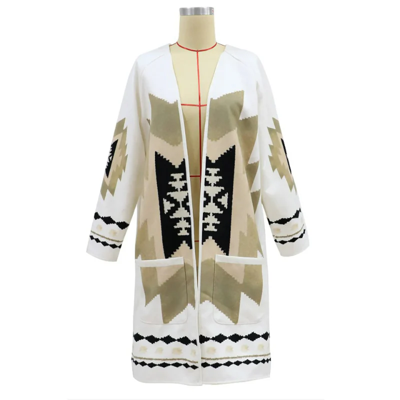 Damen Vintage Bohème Strickjacke | Lang - Image 6