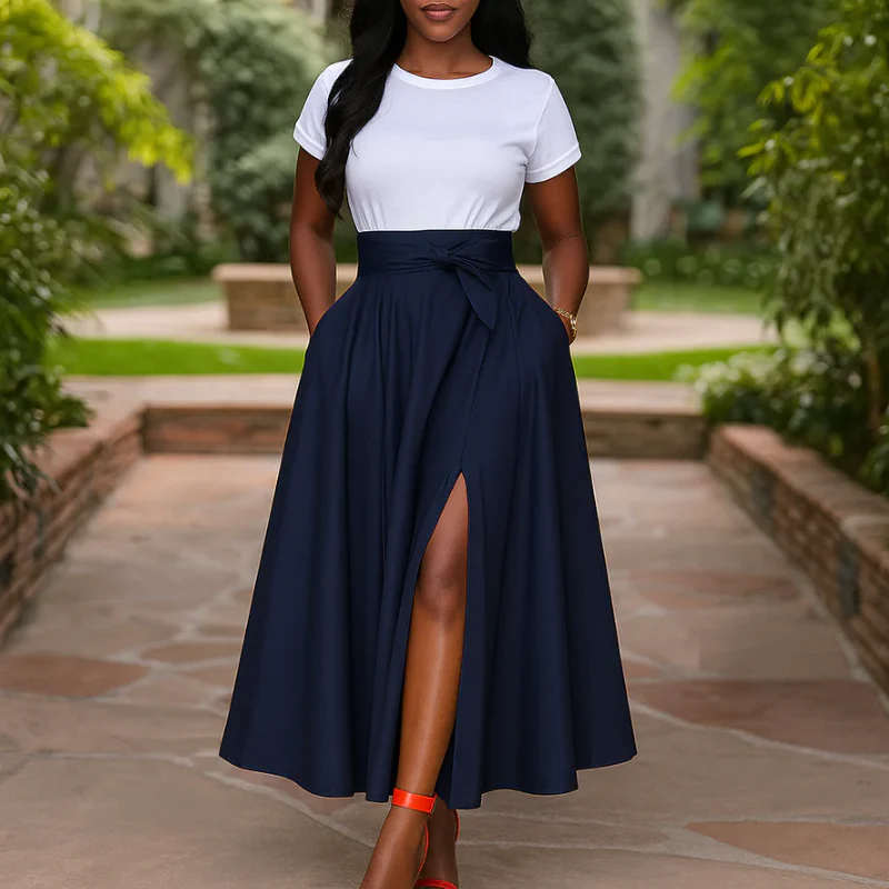 Damen Vintage Eleganter Maxirock | Lang - Image 5