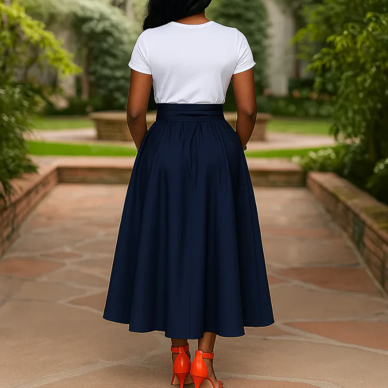 Damen Vintage Eleganter Maxirock | Lang - Image 7
