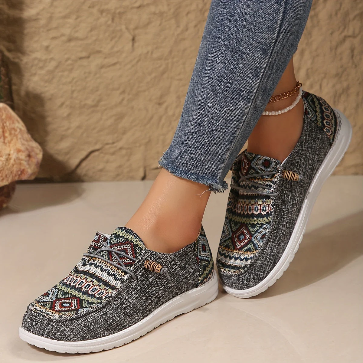 Damen Vintage Geometrische Schuhe - Image 19