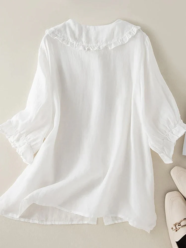 Damen Vintage-Kurzarmbluse | Elegante - Image 3