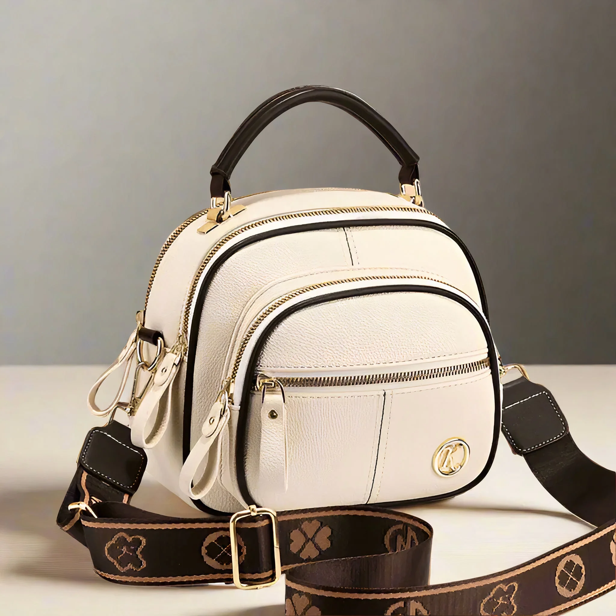 Damen Vintage Leder Crossbody Tasche - Priselle - Image 3