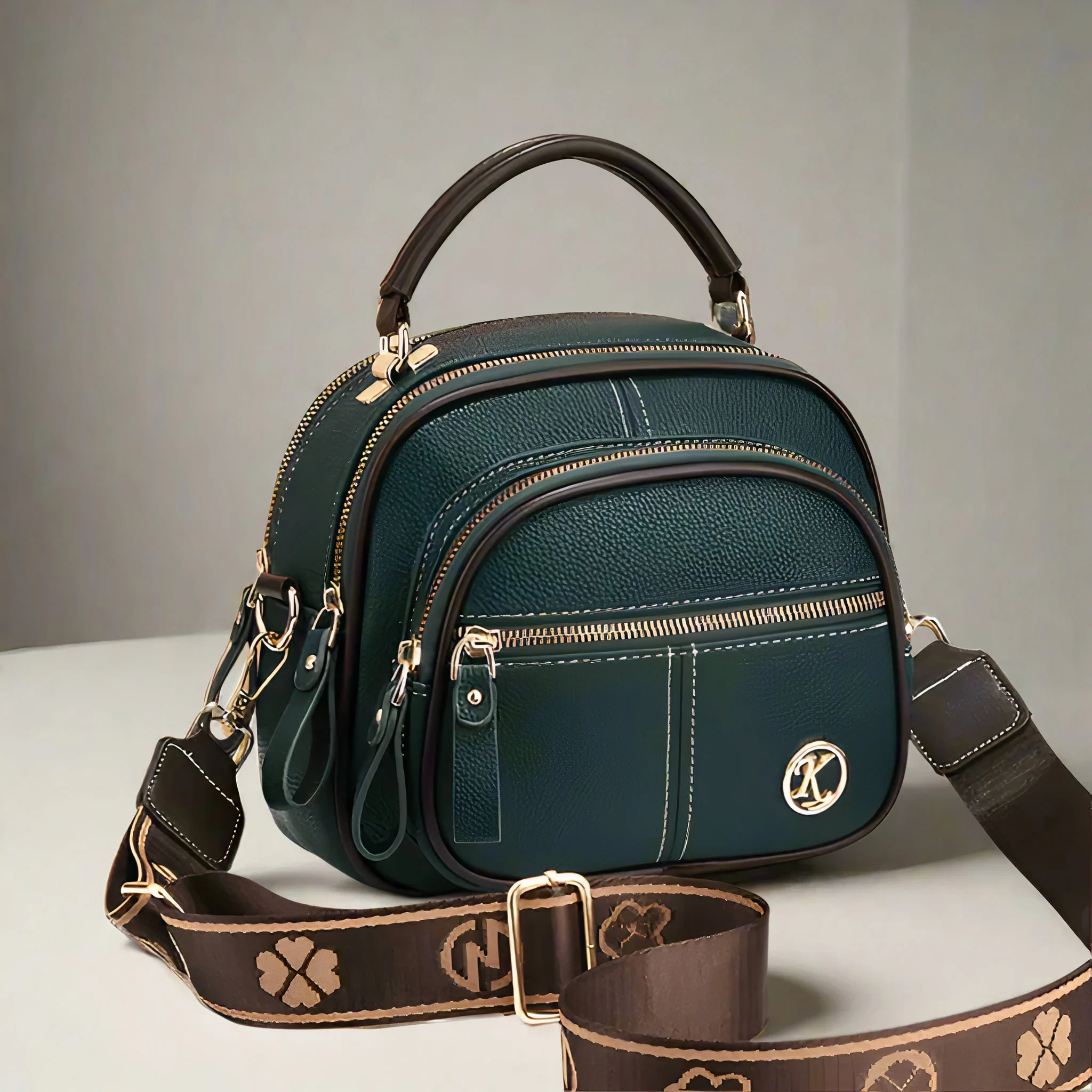 Damen Vintage Leder Crossbody Tasche - Priselle - Image 4