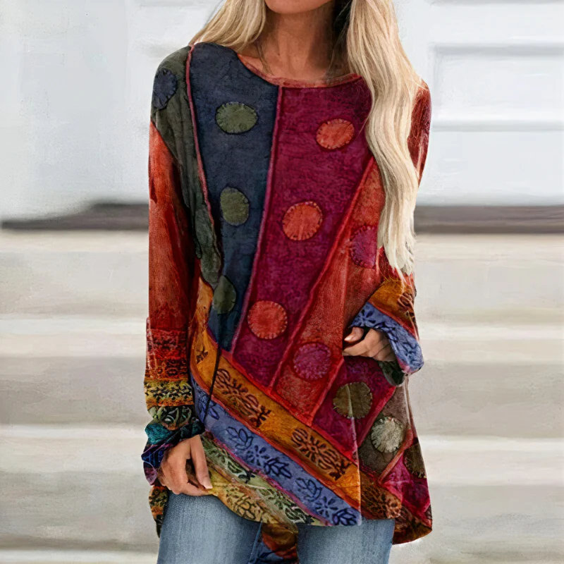 Damen Vintage-Leichtbluse | Langarm - Image 2