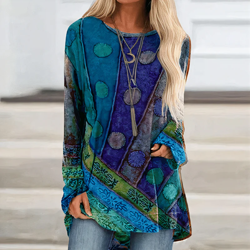 Damen Vintage-Leichtbluse | Langarm - Image 3