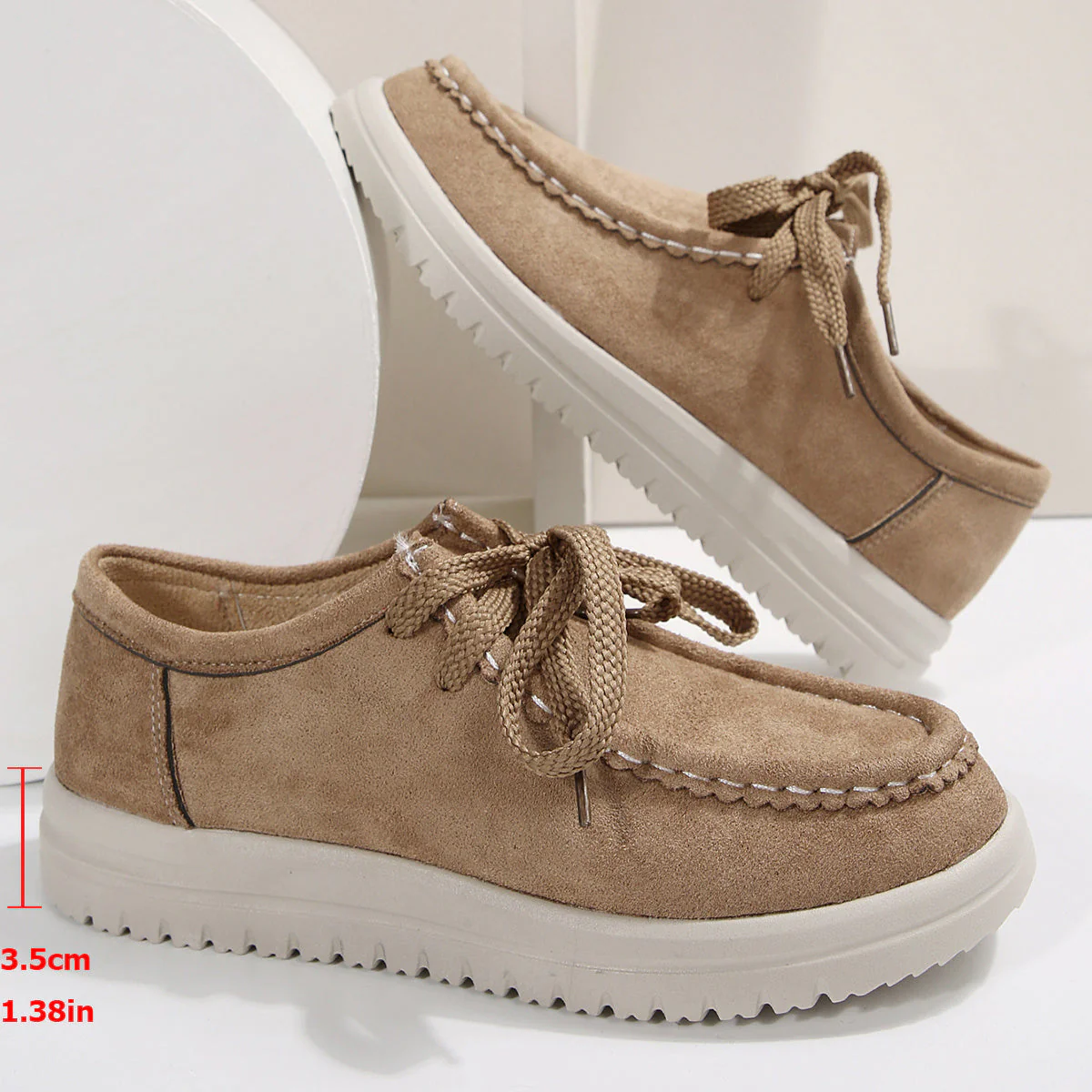 Damen Vintage Schnür-Mokassinschuhe - Image 10