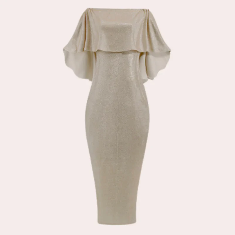 Damen Vintage schulterfreies Paillettenkleid | Maxi - Image 4